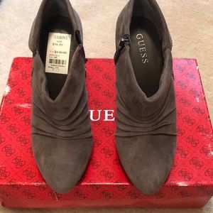 SOLD-Guess gray suede booties sz 8.5